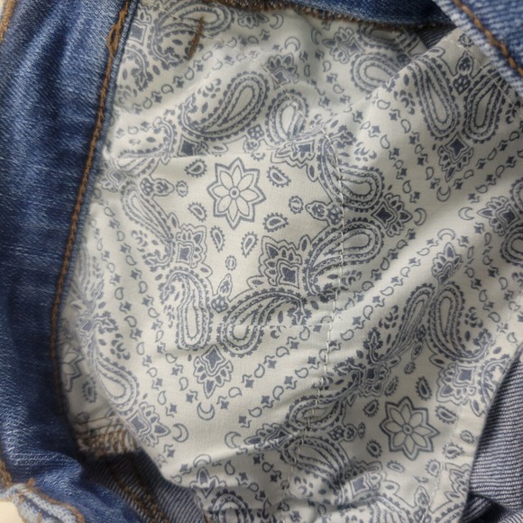 Studio Womens Jeans 2 Petite‎ High Rise Slim Straight Leg Distressed Blue Denim - Picture 10 of 16